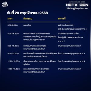 คณะบริหารธุรกิจ RTBS ขอเชิญชวนผู้สนใจเข้าร่วมงาน "OPEN HOUSE 2026 NETX GEN" ภายใต้แนวคิด "เปิดประตูสู่โลกธุรกิจอนาคต" เพื่อเปิดโอกาสให้ผู้สนใจได้ก้าวสู่อนาคตธุรกิจของตนเอง