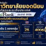มทร.ธัญบุรี คว้าอันดับ 1 กลุ่มราชมงคลต่อเนื่อง สะท้อนศักยภาพมหาวิทยาลัยยอดนิยมระดับโลก จากผลจัดอันดับ uniRank 2026