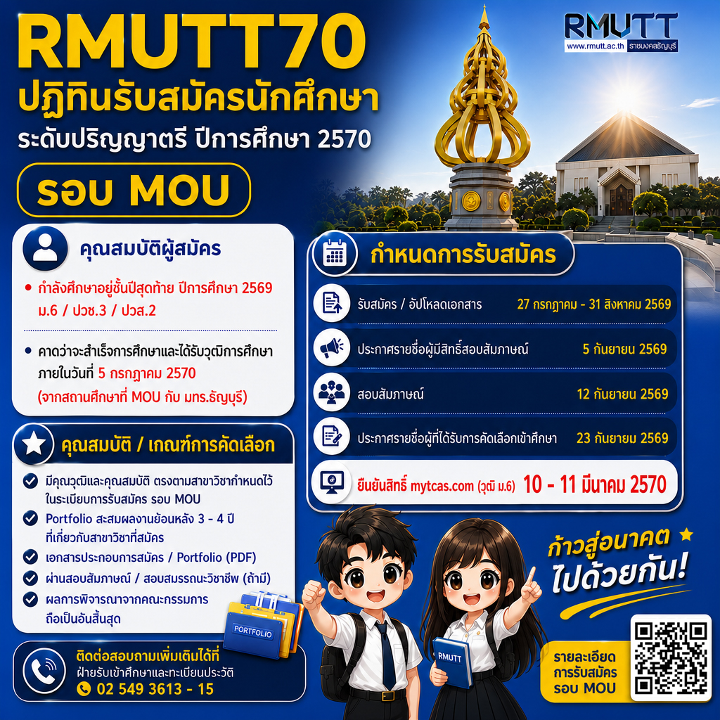 กำหนดการรับสมัคร